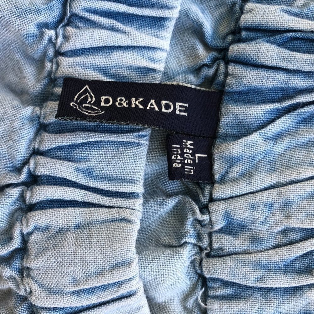 D&Kade Eyelet Embroidered Detailed Chambray Short Sleeve Dress Large - Picture 5 of 7